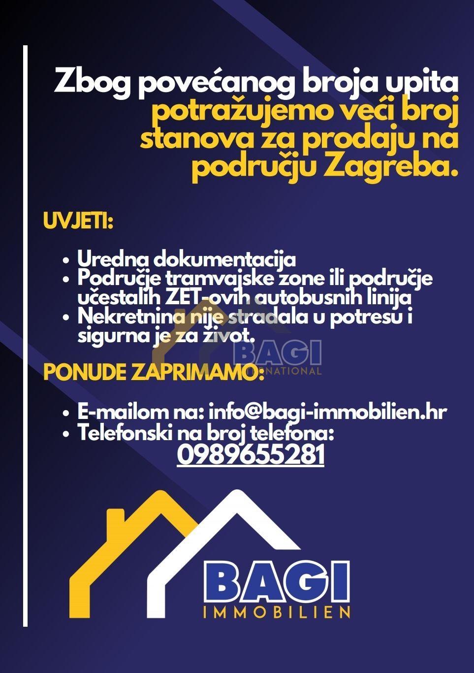 Potražujemo stanove za prodaju, kvadrature od 40m2 do 80m2 n